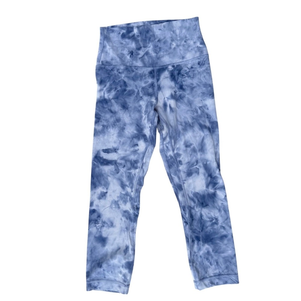 Lululemon Align High-Rise Crop 21 Diamond Dye Stargaze Pitch Grey Sz 4 Leggings